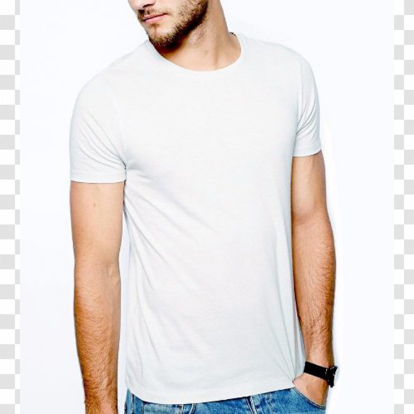 Printed T-shirt Collar Sleeve Cotton - Neckline Transparent PNG