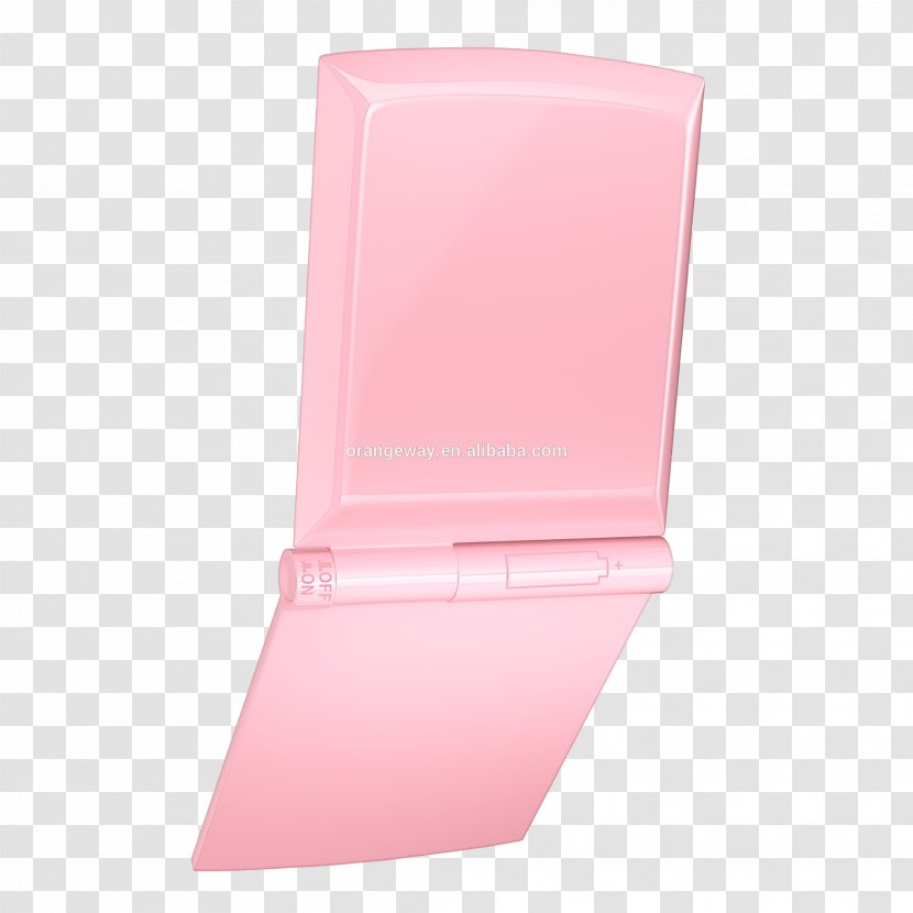 Product Design Pink M Rectangle - Make Up Mirror With Light Transparent PNG