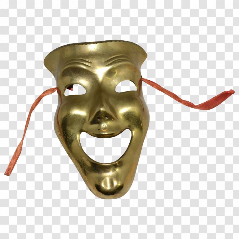 Mask Theatre Comedy Face - Actor - Brass Transparent PNG