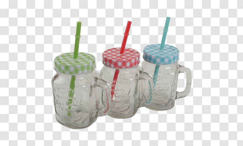 Lid Drinking Straw Table-glass Jar - Glass Transparent PNG