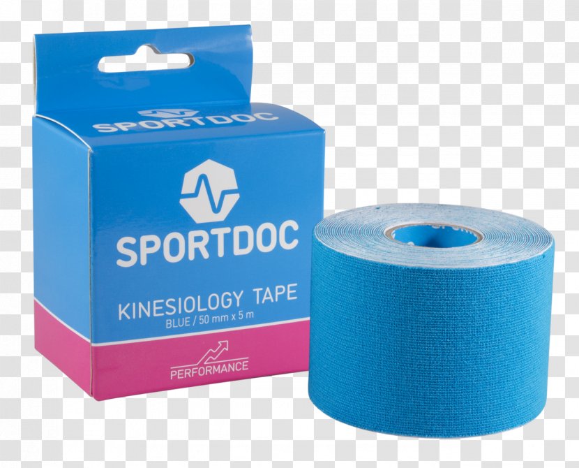 Elastic Therapeutic Tape Adhesive Applied Kinesiology Blue - Brown - Sport Transparent PNG