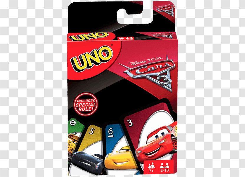 Mattel UNO Cars 3: Driven To Win Game - Technology - Uno Cards Transparent PNG