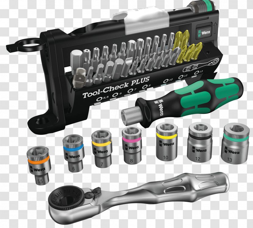 Wera Tools Socket Wrench Ratchet Bit Set 6-piece Impaktor - Screwdriver Transparent PNG