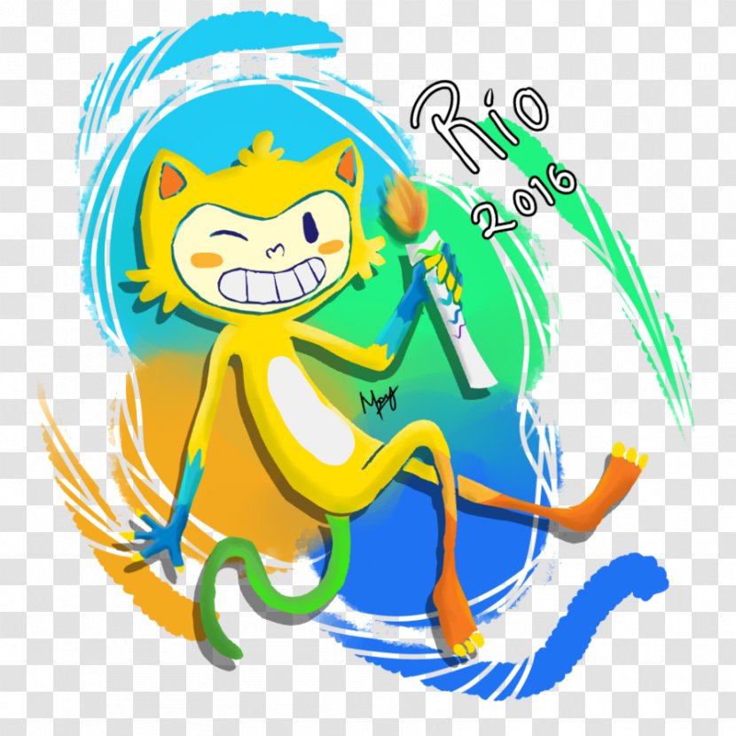 2016 Summer Olympics Vinicius And Tom Olympic Games Rio De Janeiro Drawing - Fan Art - Fifa Mascot Transparent PNG