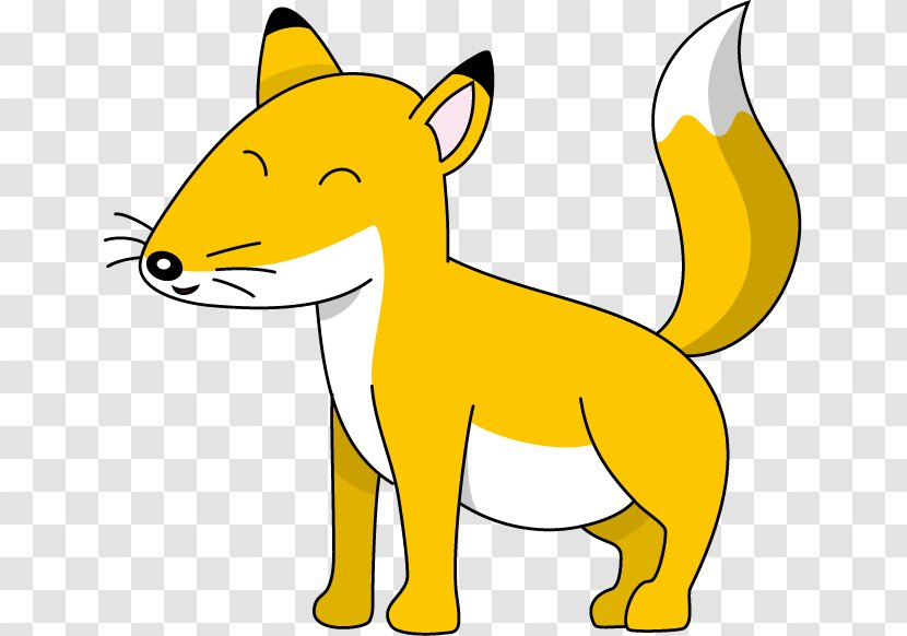 Red Fox Clip Art Illustration Animal - Yellow Transparent PNG