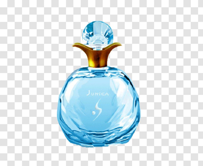 Bottle Blue Perfume Color - Glass Transparent PNG