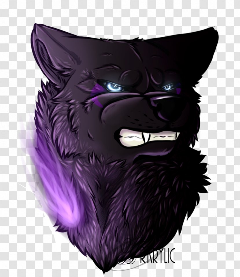 Whiskers Felicia Hardy Snout Purple Character - Fictional - Angry Black Wolf Growling Transparent PNG