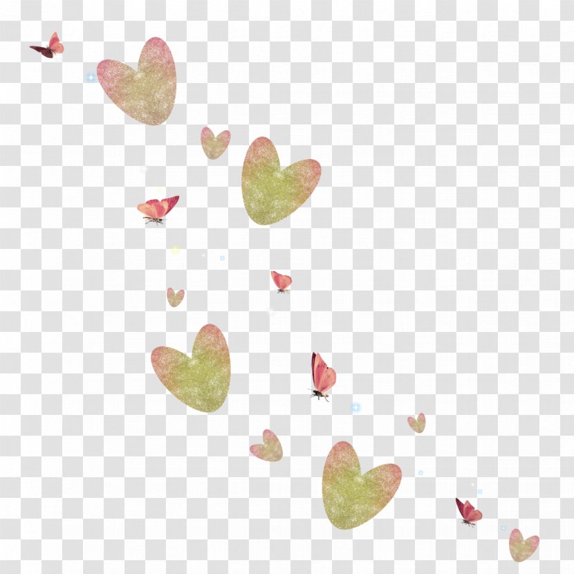 Butterfly - Color - Colorful Heart Transparent PNG