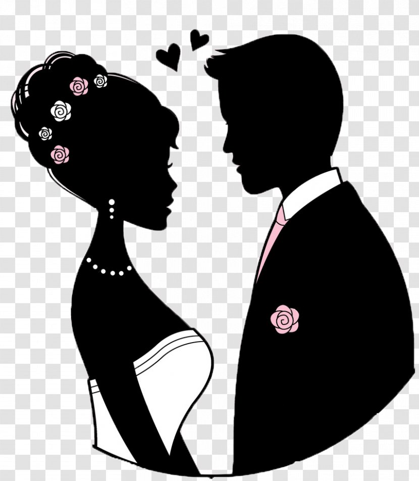 Wedding Bridegroom Marriage Clip Art - Black And White Transparent PNG