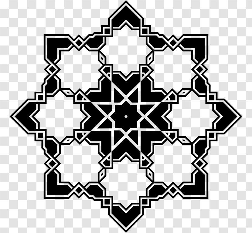 Symmetry Graphic Design Pattern - Black And White Transparent PNG