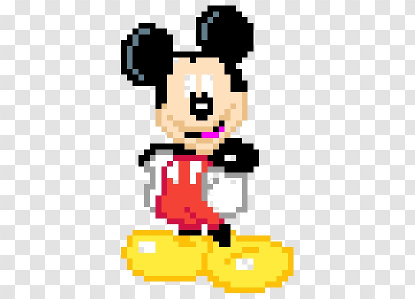 Mickey Mouse Pixel Art Bead Drawing - Crossstitch Transparent PNG
