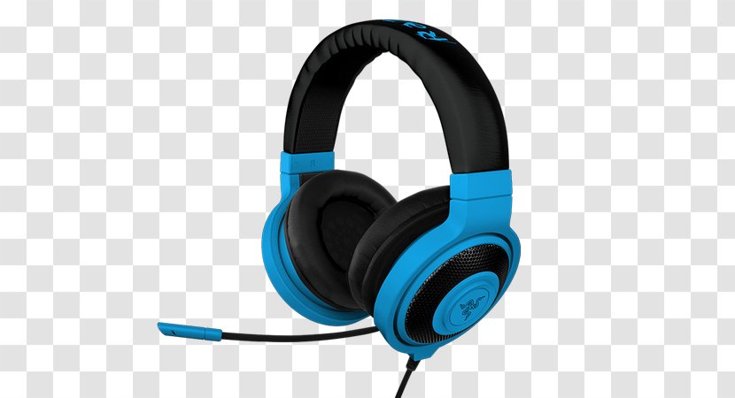 Razer Kraken Pro Headphones Headset Blue Gamer - Audio Signal Transparent PNG