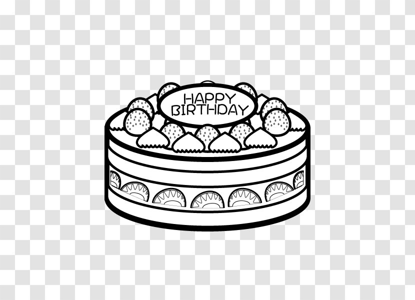 Birthday Cake Black And White Cupcake Coloring Book - Clothing Accessories Transparent PNG
