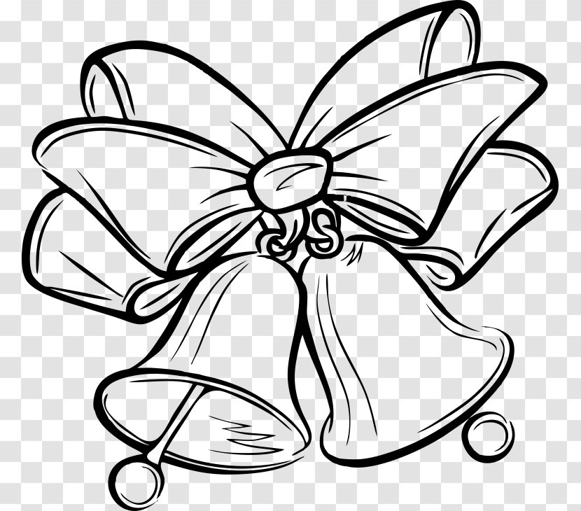 Coloring Book Drawing Bell Line Art Christmas - Flower - Reservation Transparent PNG