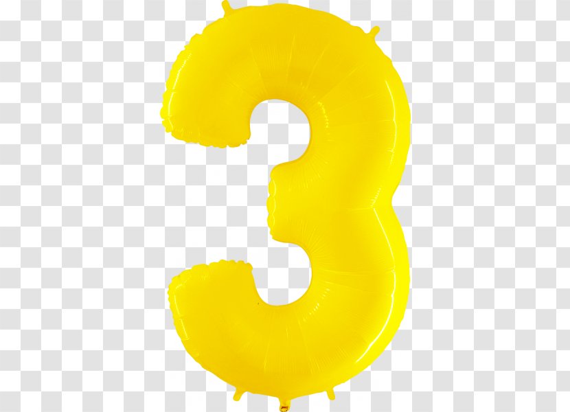 Yellow Numerical Digit Number Blue Helium Transparent PNG
