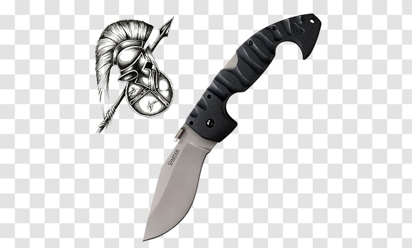 Tattoo Spartan Army Drawing Image - Cold Weapon - Knife Block Bitmap Transparent PNG