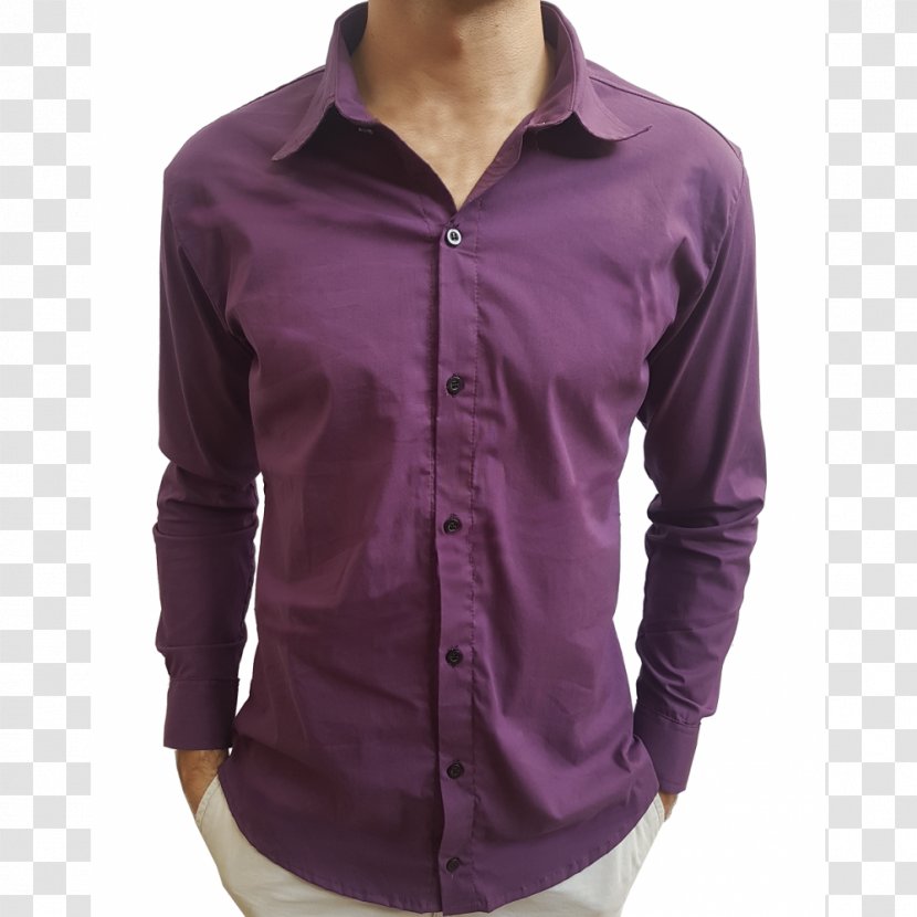 Slim-fit Pants Shirt Fashion Blouse Purple - Button - Masculino Camisa Transparente Transparent PNG