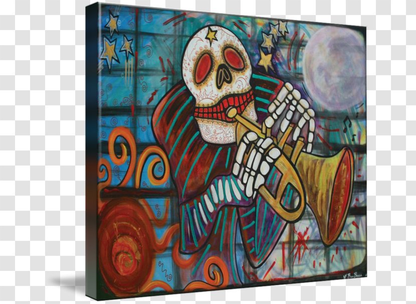 Day Of The Dead Calavera Painting Modern Art Death - Street Transparent PNG