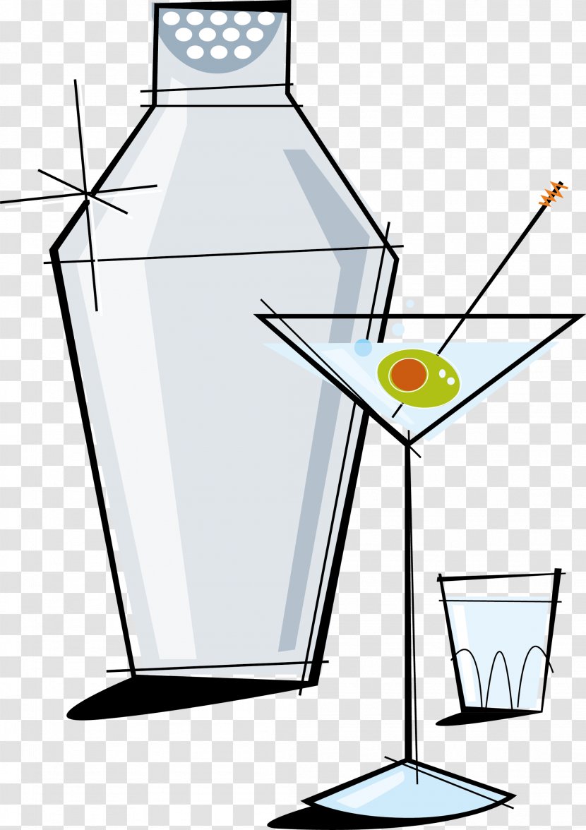 Cocktail Party (40s Music) Dinner Jazz - Watercolor - Shaker And Glasses Transparent PNG