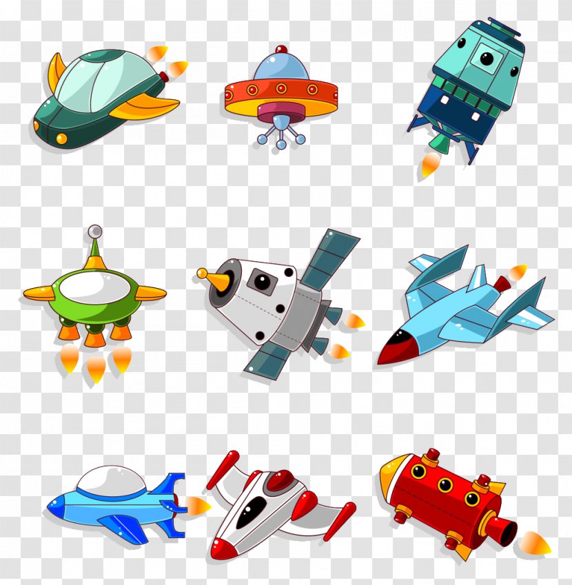 Spacecraft Cartoon Royalty-free Clip Art - Technology - Rocket Plane Transparent PNG