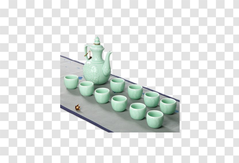 Baijiu Wine Huangjiu Ceramic - Longquan Celadon Set Transparent PNG