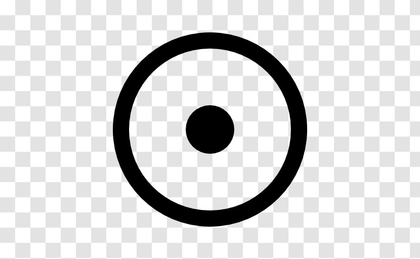 Full Moon New Lunar Phase Symbol - Black And White - Circle Dot Transparent PNG