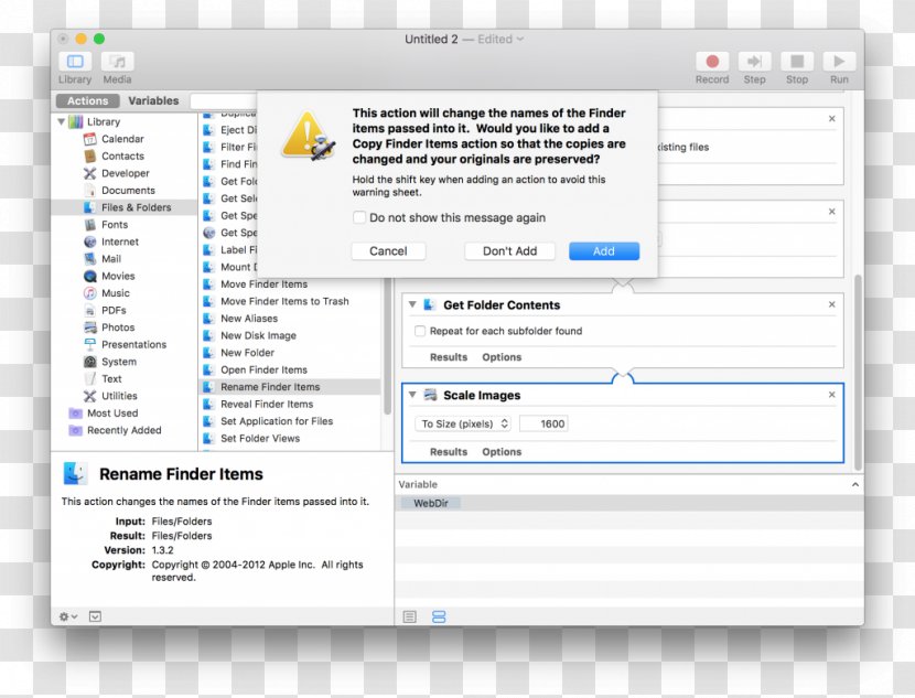 Computer Software MacOS Data Conversion - Batch Transparent PNG