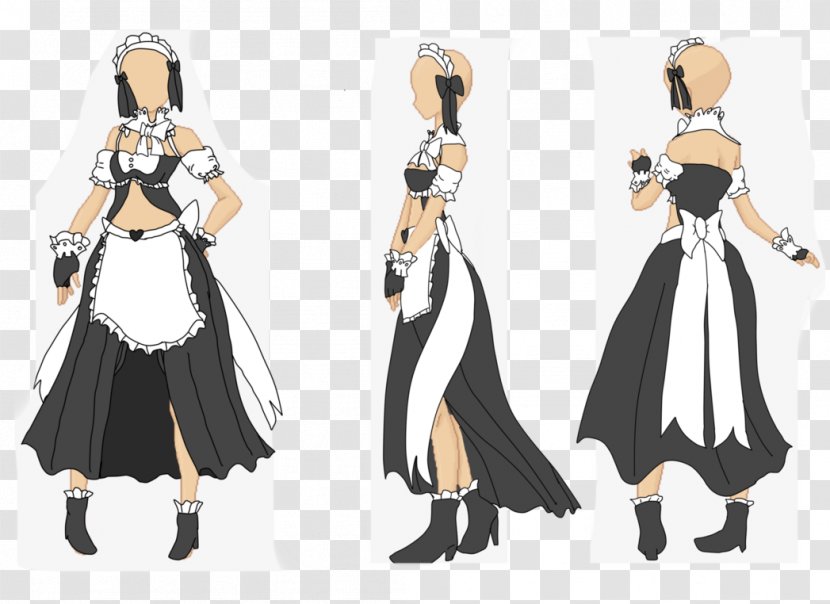 Clothing French Maid Dress Art - Frame Transparent PNG