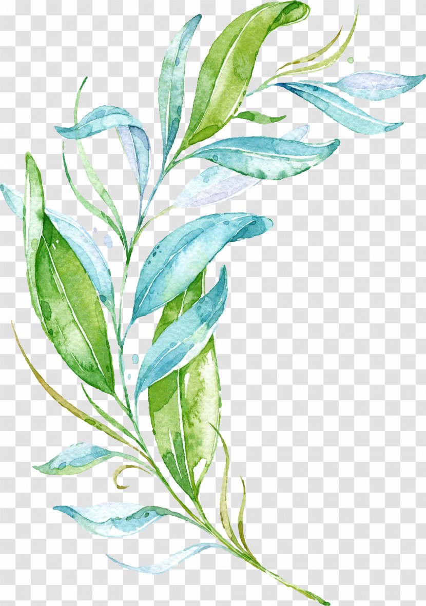 Image Watercolor Painting Graphic Design - Flower Leaves Transparent PNG