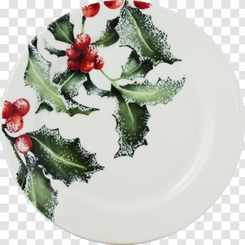 Gien Faience Aquifoliales Christmas Flowerpot - Platter - Petit Transparent PNG