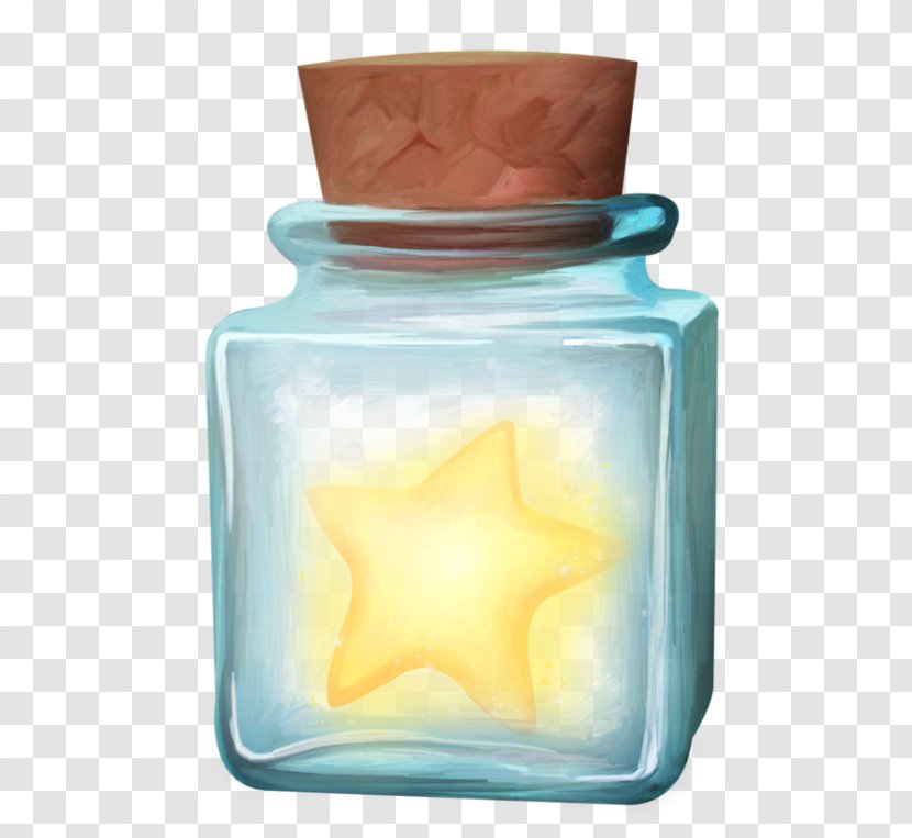 Bottle Glass Computer Software - Luminous Wishing Star Transparent PNG