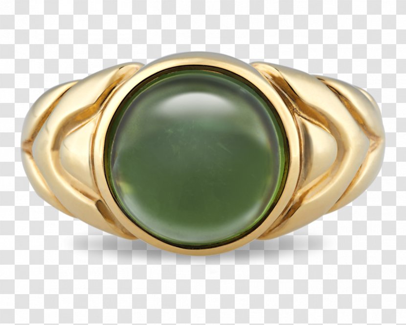 Jade Tourmaline Ring Bulgari Cabochon - Colored Gold Transparent PNG