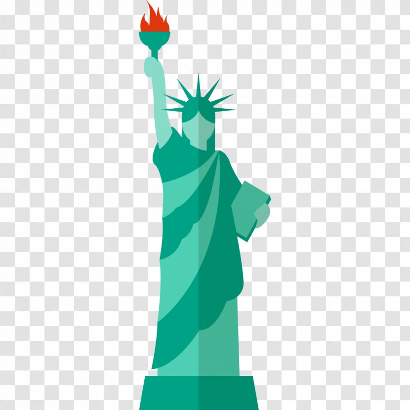 Statue Of Liberty Cartoon - Grass - Free Goddess Transparent PNG