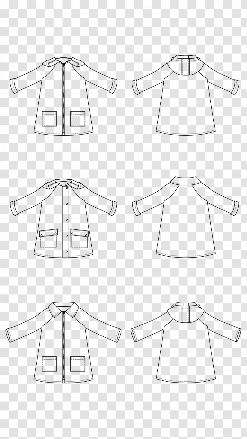 Sleeve Raincoat Dress Pattern - Drawing - Pepper Aniseed Transparent PNG