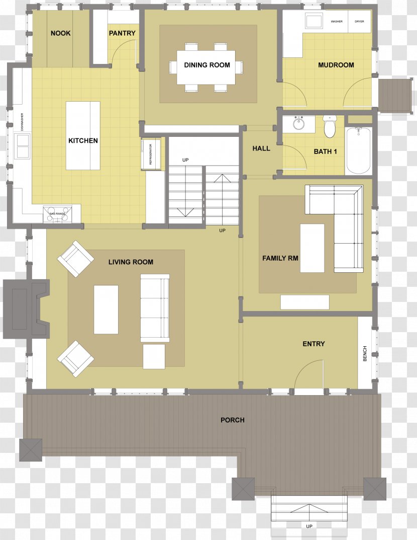 House Plan Interior Design Services Bungalow Arts And Crafts Movement - Elevation - Furniture Floor Transparent PNG