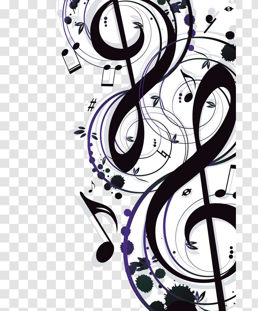 Musical Note Illustration - Silhouette - European Simple Notes Pattern Transparent PNG