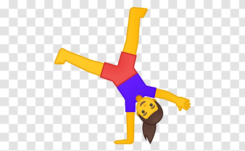 Emojipedia Cartwheel Handstand Zero-width Joiner - Dark Skin - Emoji Transparent PNG