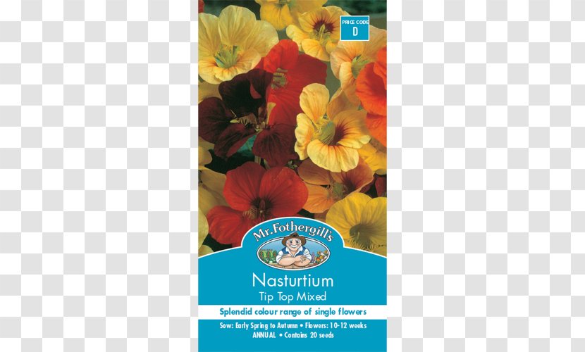 Garden Nasturtium Seed Flower Petal Sowing Transparent PNG