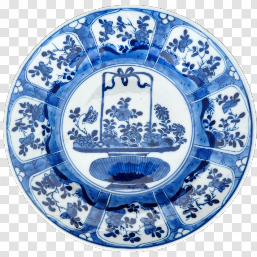 Blue And White Pottery Ding Ware Porcelain Delftware - Tableware - Plate Transparent PNG
