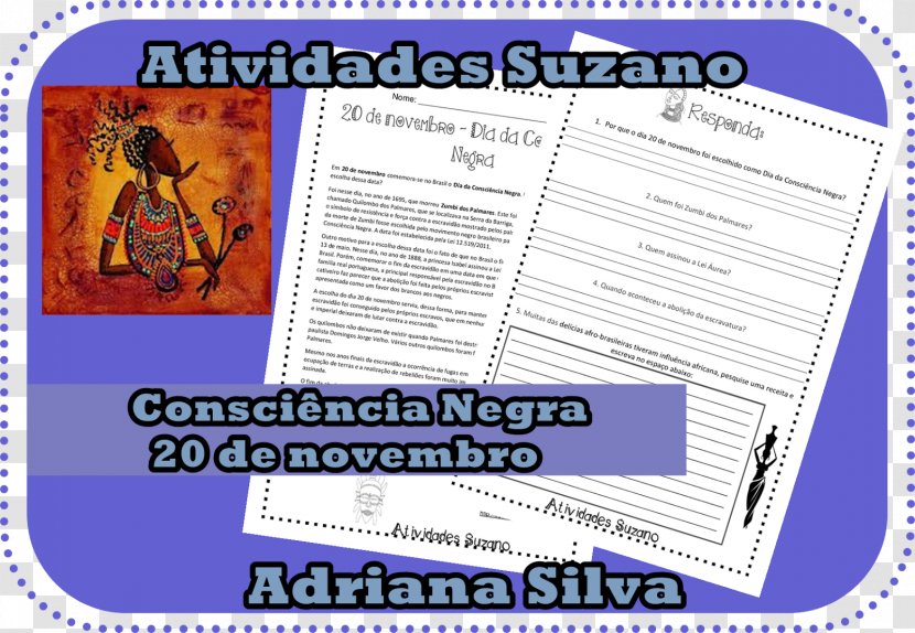 Black Awareness Day 20 November Nina Bonita Document - Suzano - Author Transparent PNG