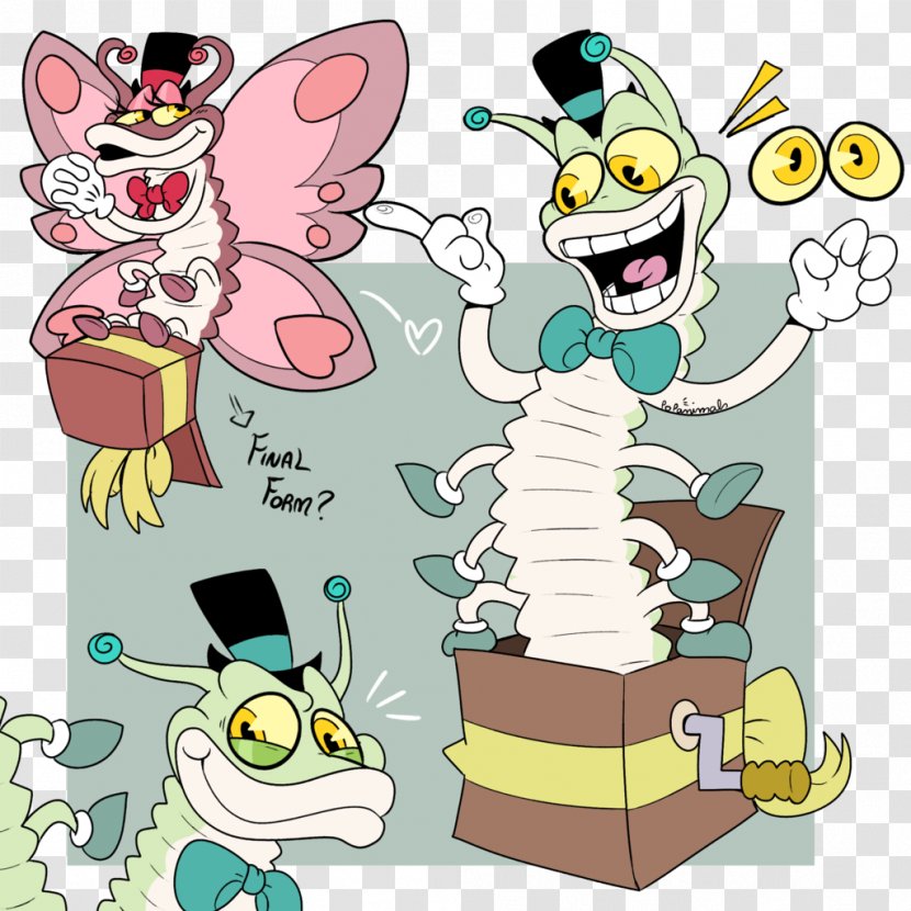 Cuphead Drawing DeviantArt Clip Art - Mythical Creature Transparent PNG