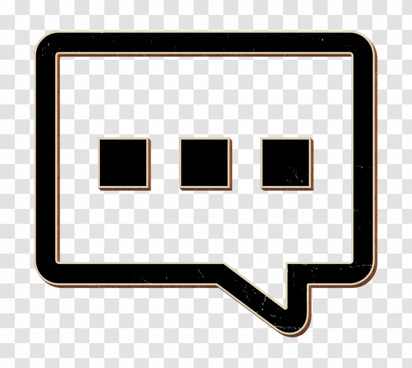 Chat Icon Comment Bubble With Three Squares Icon Speeches Icon Transparent PNG