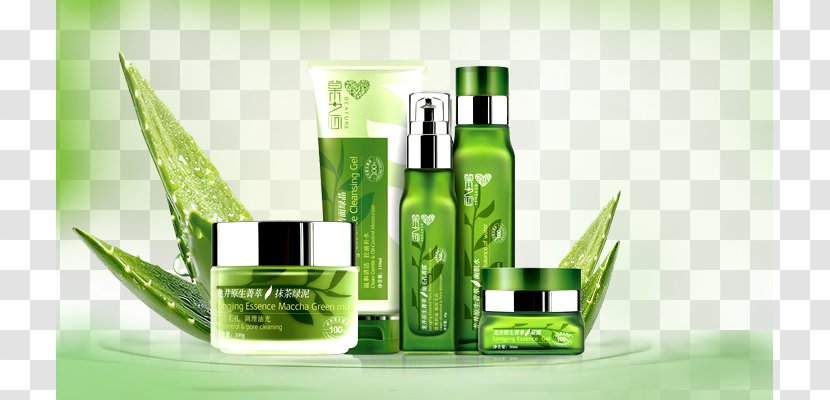 Cosmetics Banner Advertising - Makeup - Aloe Decorative Material Transparent PNG