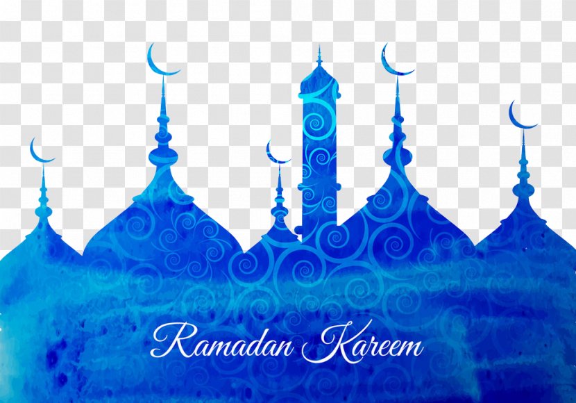 Ramadan Eid Al-Fitr Mubarak Islam - Cobalt Blue - Mosque Transparent PNG
