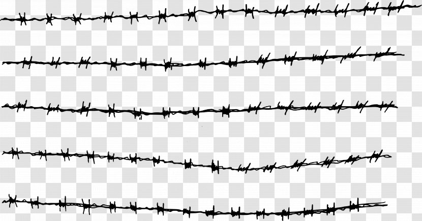 Barbed Wire Fence - Silhouette Transparent PNG