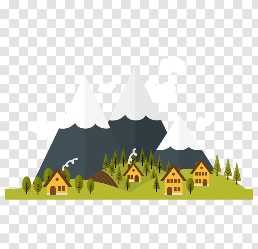Deep In The Mountains Vector - Frame - Watercolor Transparent PNG