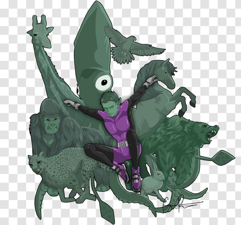 Beast Boy Raven Teen Titans Comics Young Justice - Organism Transparent PNG