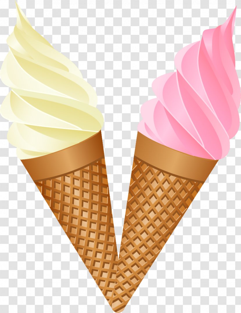 Ice Cream - Vector Painted Cones Transparent PNG