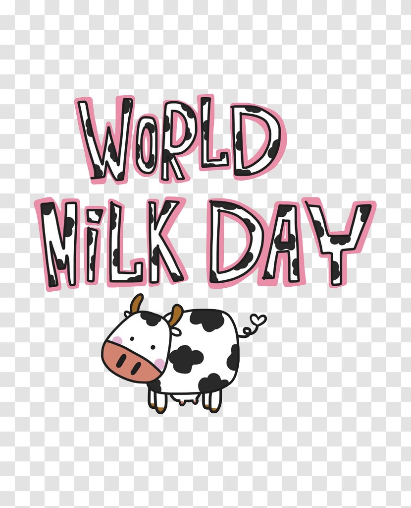 Calf Cattle Milk Clip Art - Pink - World Day Transparent PNG