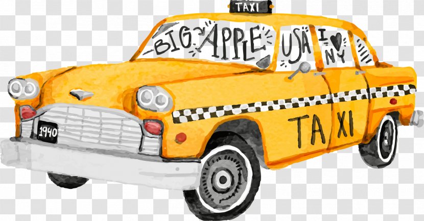 New York City Spider-Man Taxi - Vehicle - Vector Transparent PNG